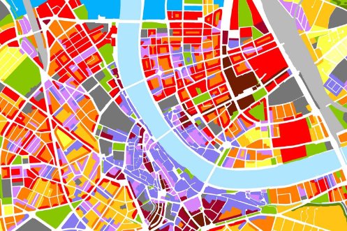 Ausschnitt Zonenplan der Stadt Basel.